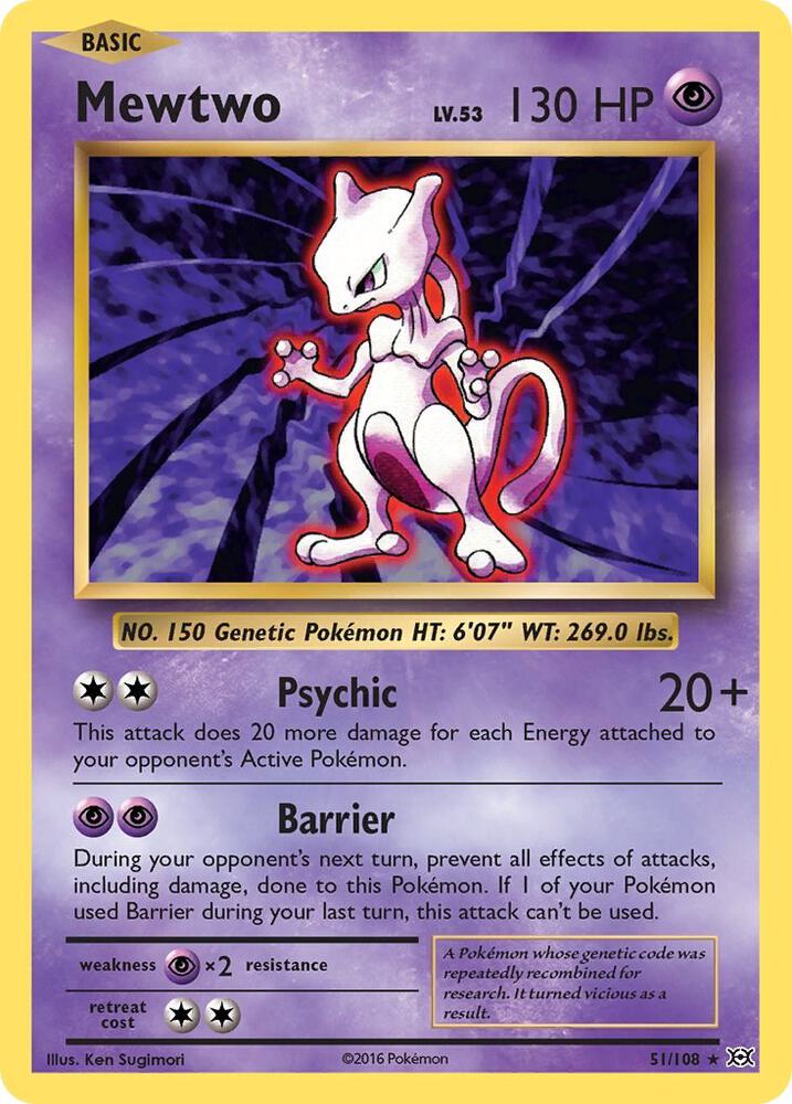 Mewtwo 51/108 XY Evolutions