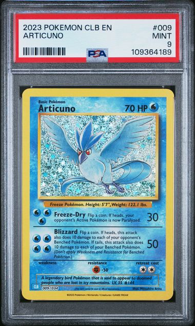 Articuno 009/034 Trading Card Game Classic PSA 9 #109364189