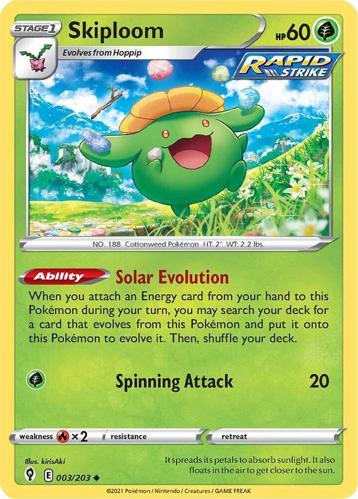 Skiploom 003/203 Sword & Shield - Evolving Skies