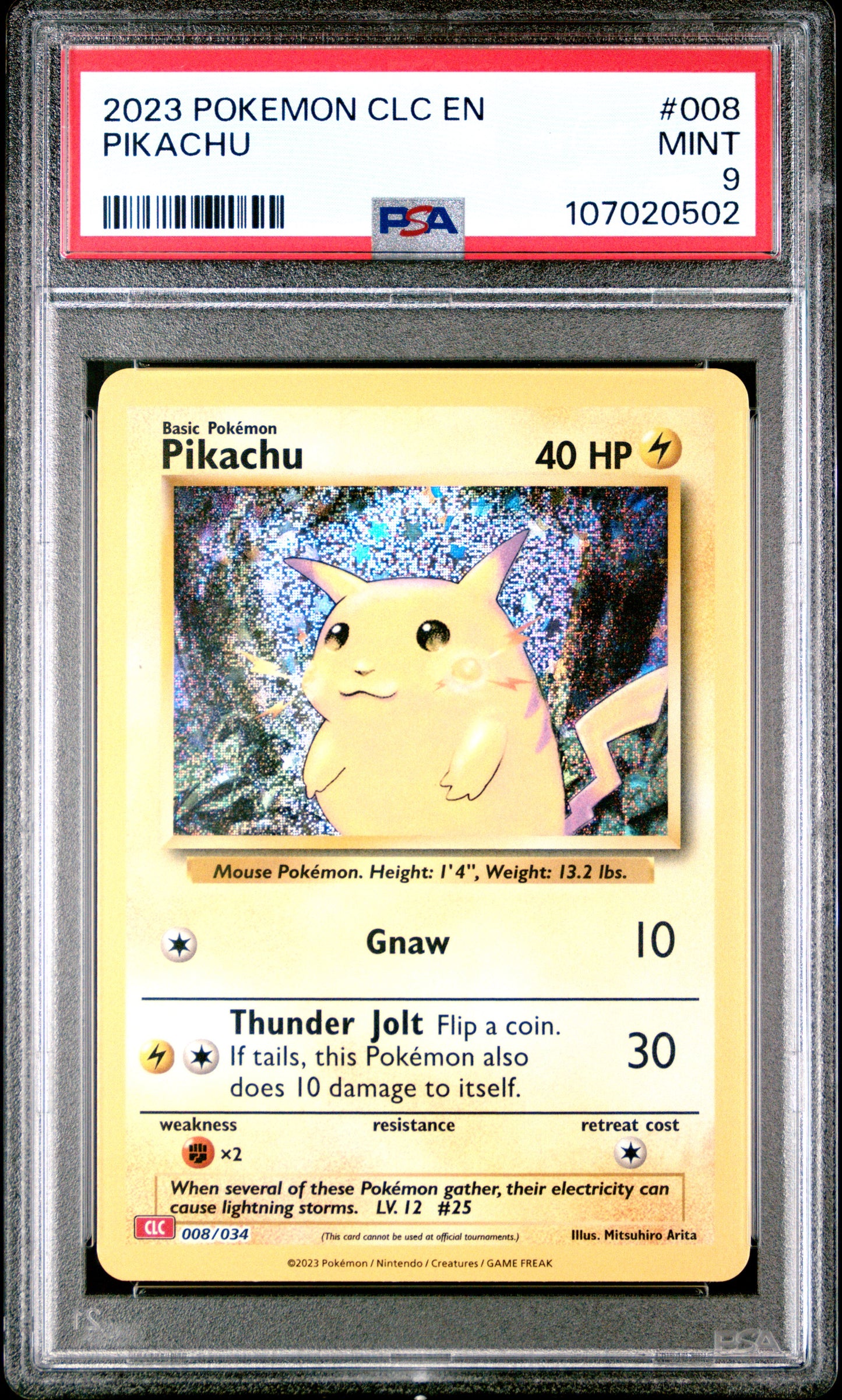 Pikachu 008/034 Trading Card Game Classic PSA 9 #107020502