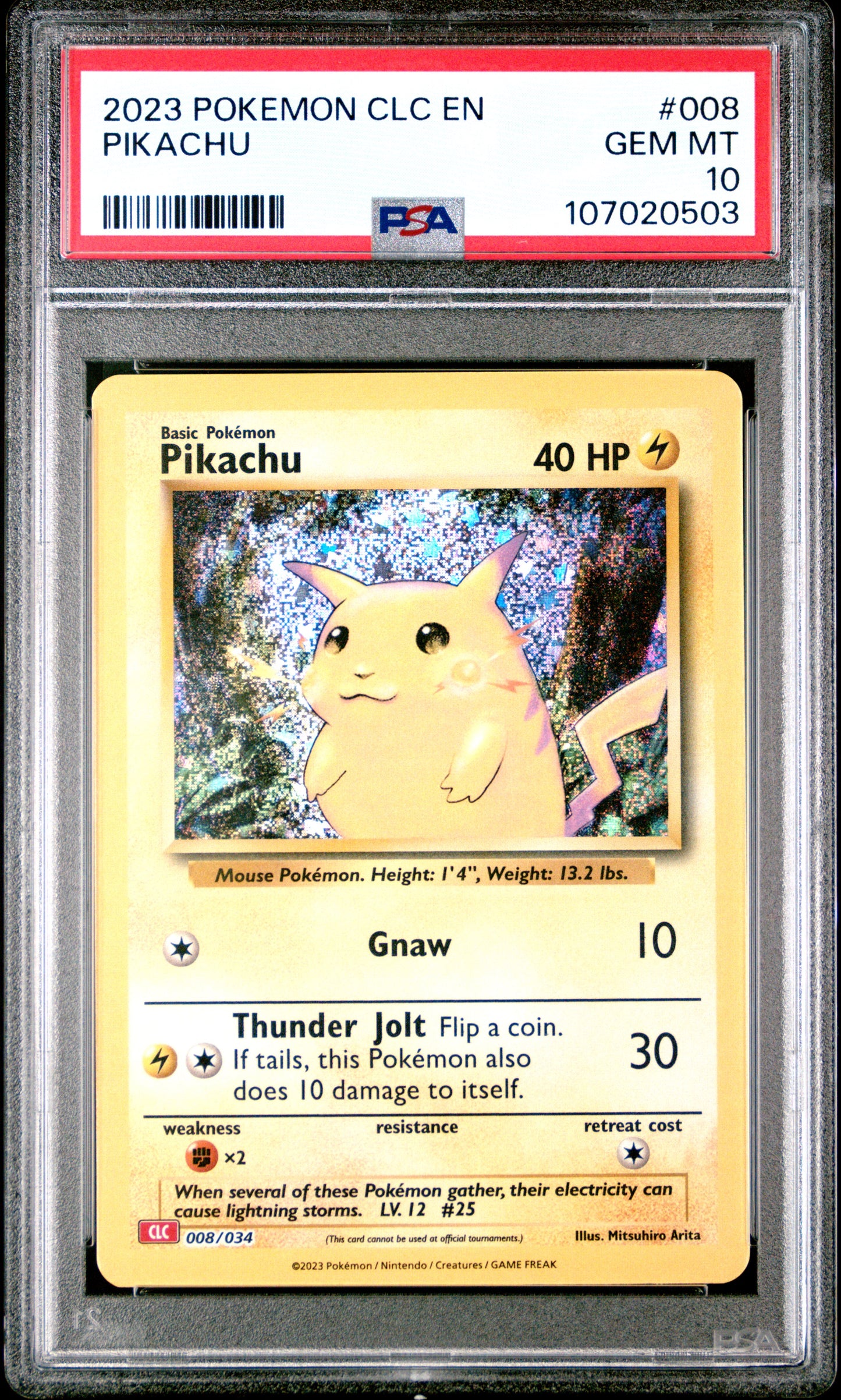 Pikachu 008/034 Trading Card Game Classic PSA 10 #107020503