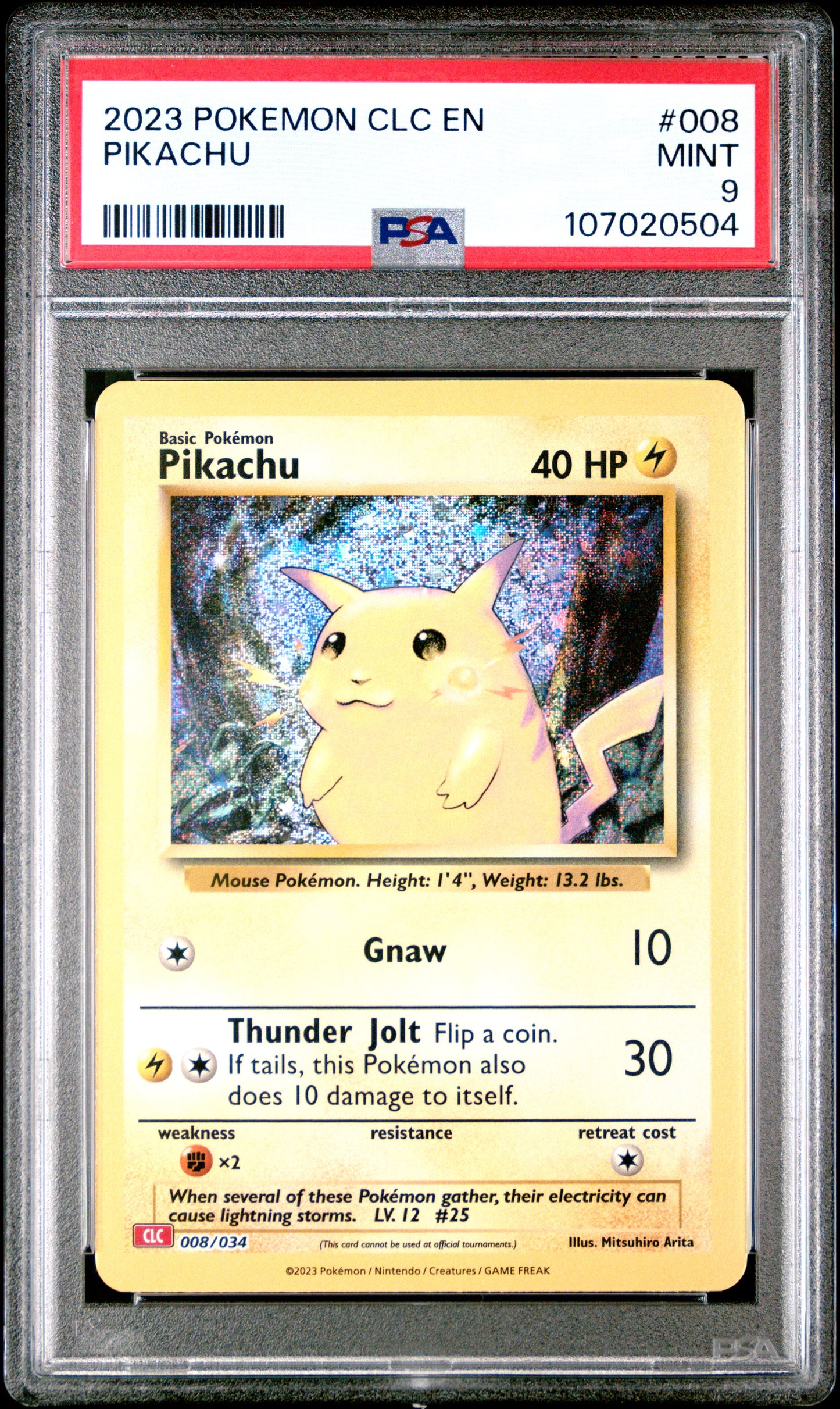 Pikachu 008/034 Trading Card Game Classic PSA 9 #107020504