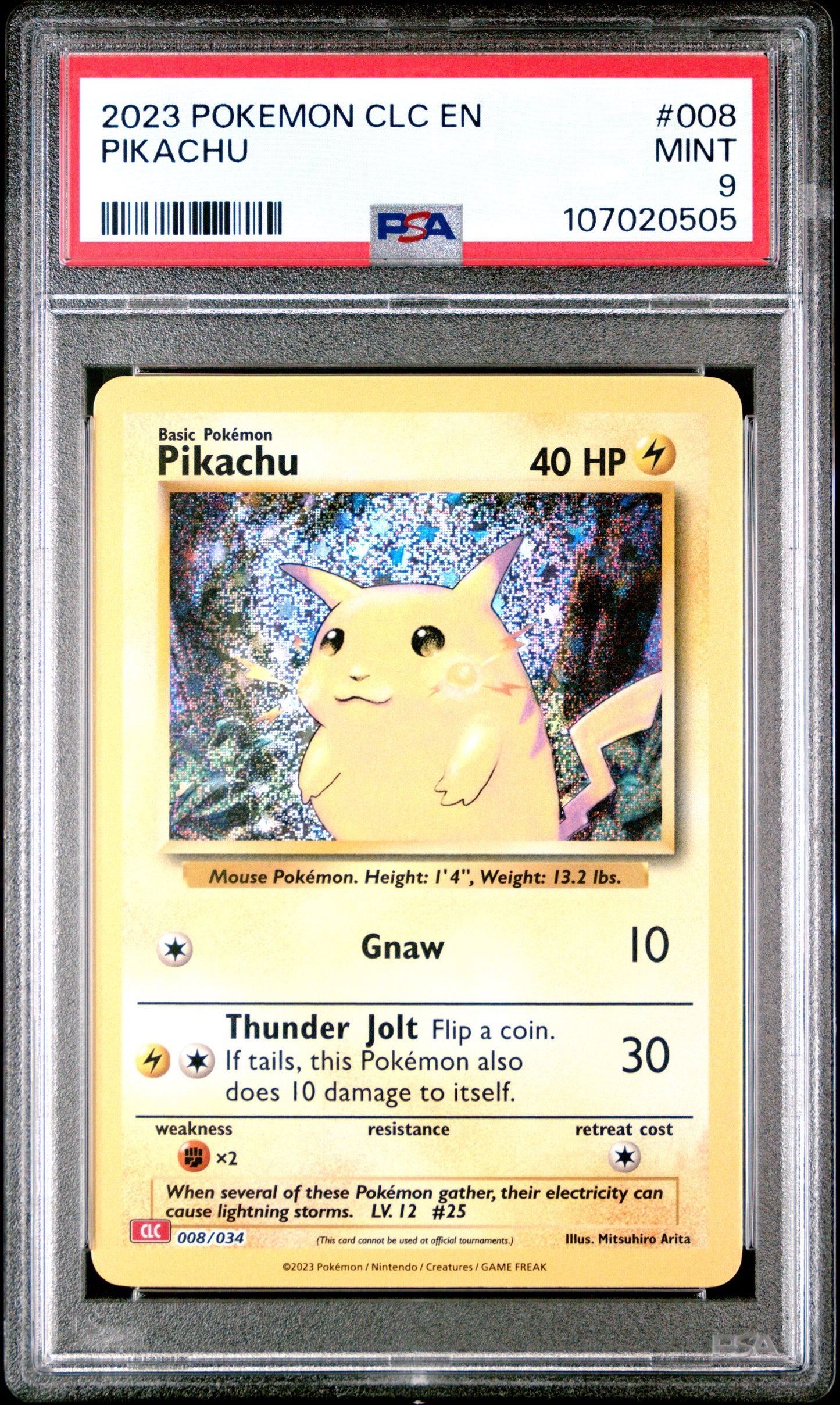 Pikachu 008/034 Trading Card Game Classic PSA 9 #107020505