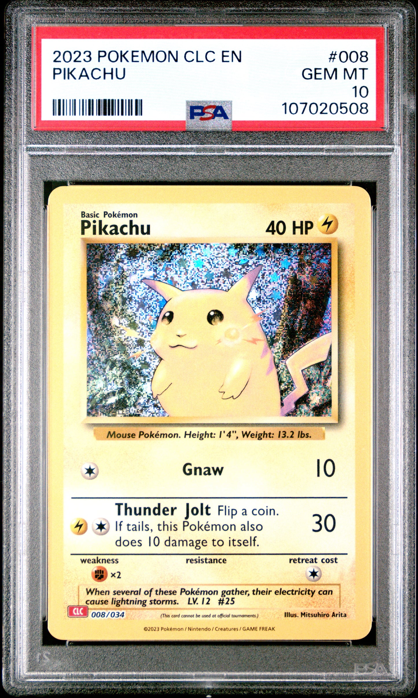 Pikachu 008/034 Trading Card Game Classic PSA 10 #107020508