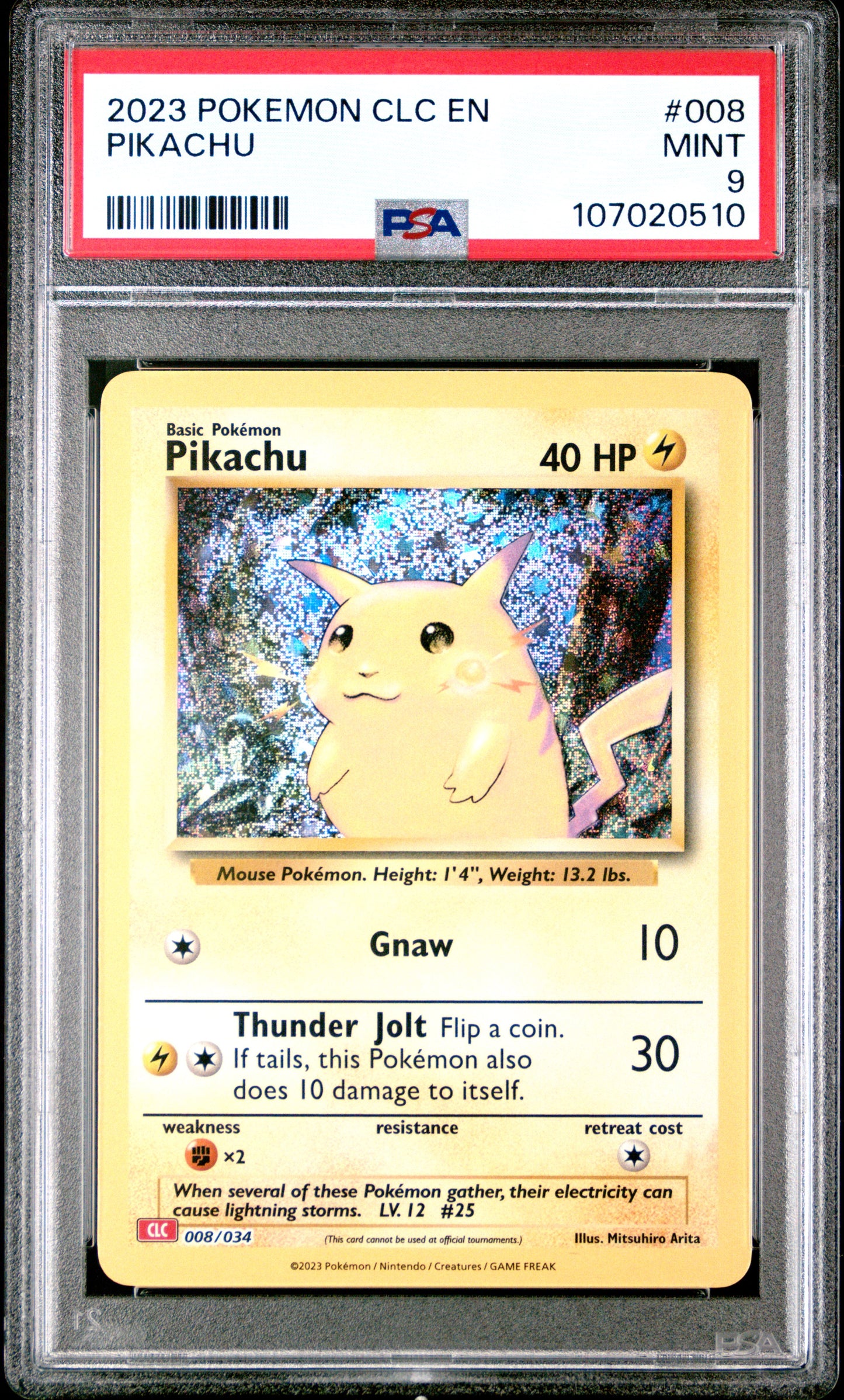 Pikachu 008/034 Trading Card Game Classic PSA 9 #107020510