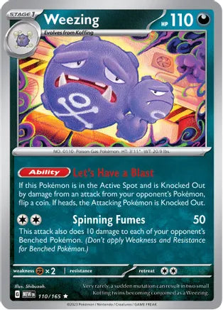 Weezing 110/165 Scarlet & Violet 151 TCG Best Value Collectibles Weezing 110/165 Scarlet & Violet 151 TCG Best Value Collectibles