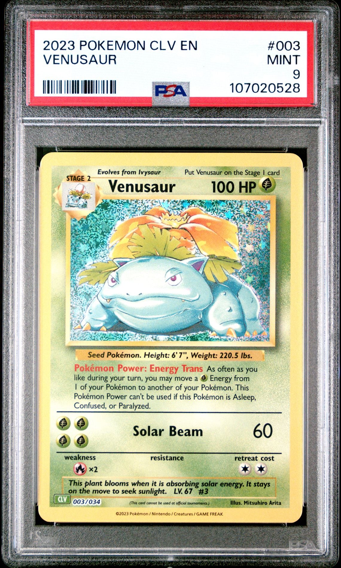 Venusaur 003/034 Trading Card Game Classic PSA 9 #107020528
