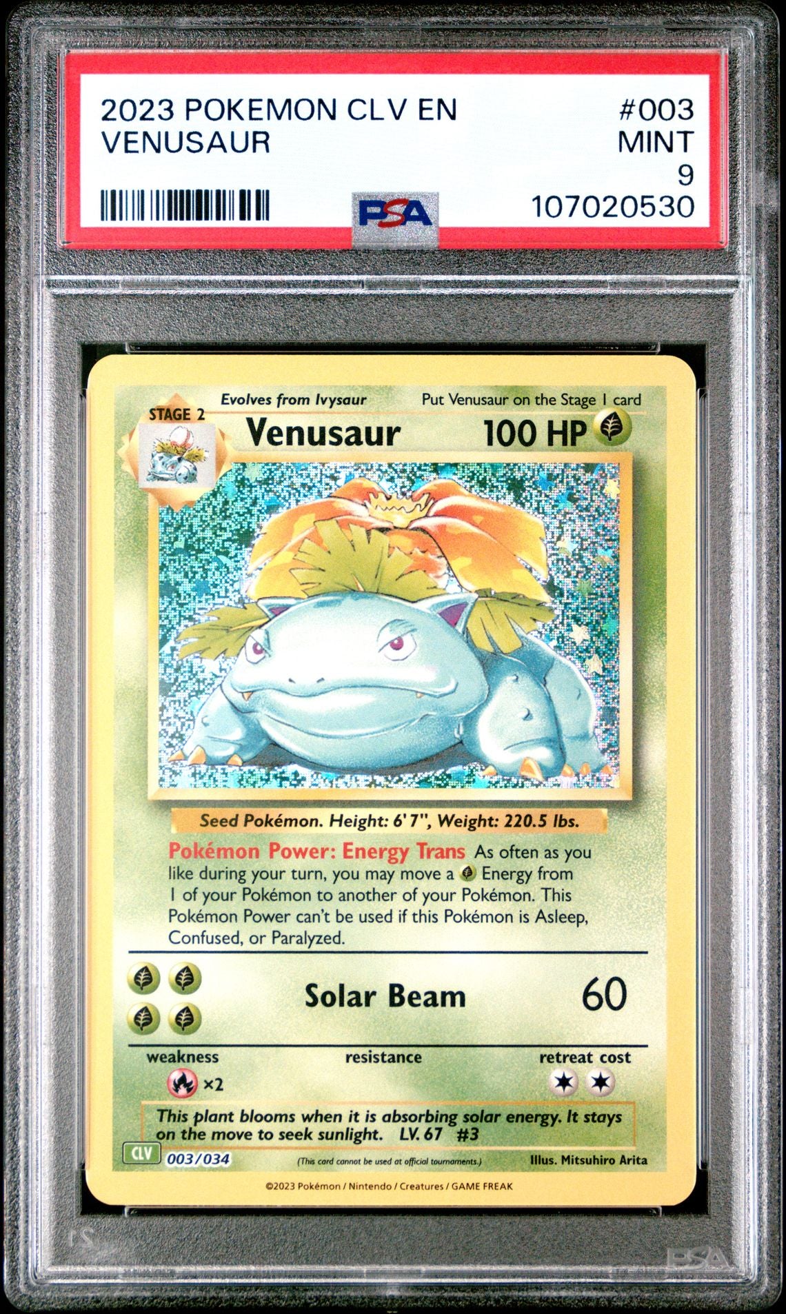 Venusaur 003/034 Trading Card Game Classic PSA 9 #107020530