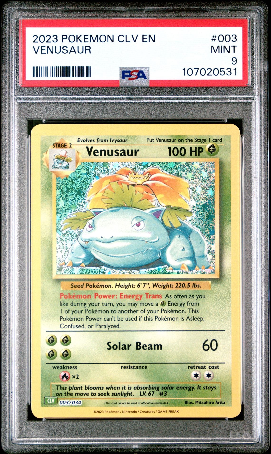 Venusaur 003/034 Trading Card Game Classic PSA 9 #107020531