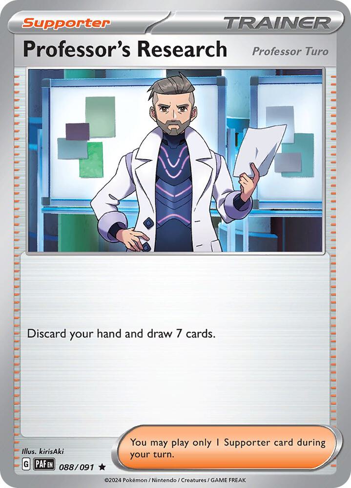 Professor's Research 088/091 Scarlet & Violet: Paldean Fates TCG Best Value Collectibles Professor's Research 088/091 Scarlet & Violet: Paldean Fates TCG Best Value Collectibles