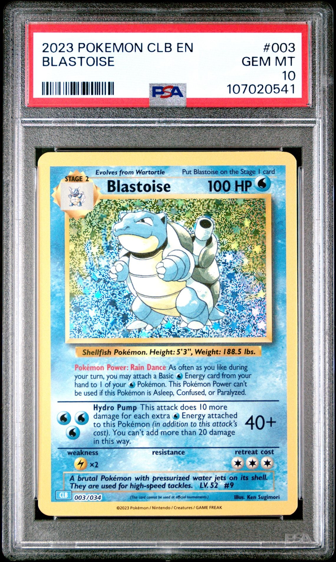 Blastoise 003/034 Trading Card Game Classic PSA 10 #107020541