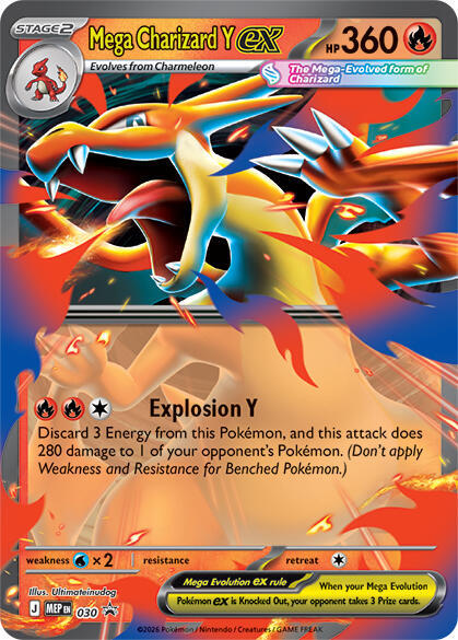 Mega Charizard Y ex MEP 030 Black Star Promos
