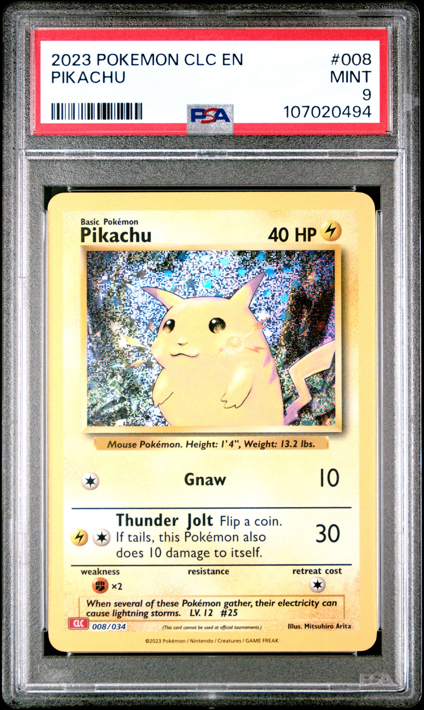 Pikachu 008/034 Trading Card Game Classic PSA 9 #107020494