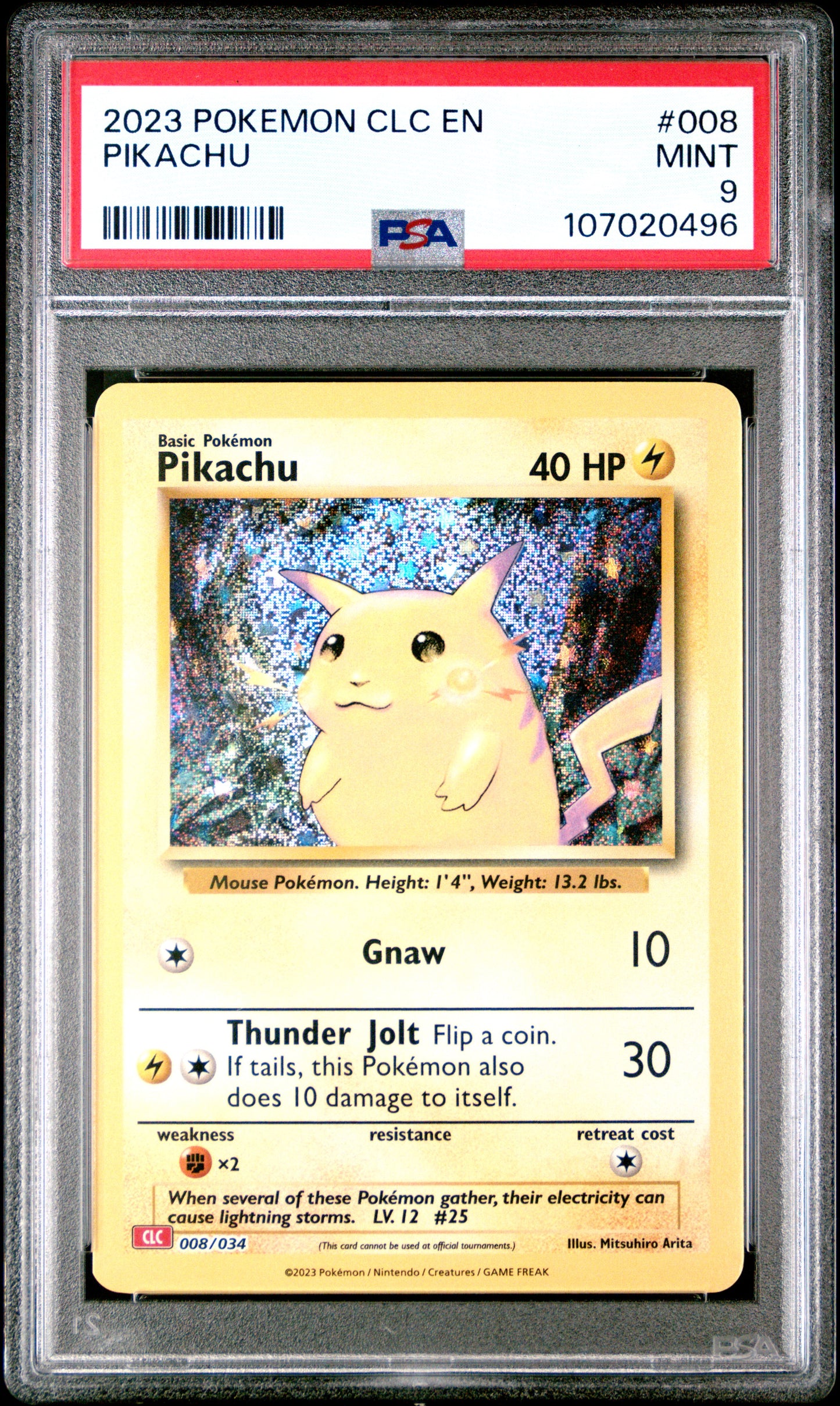Pikachu 008/034 Trading Card Game Classic PSA 9 #107020496