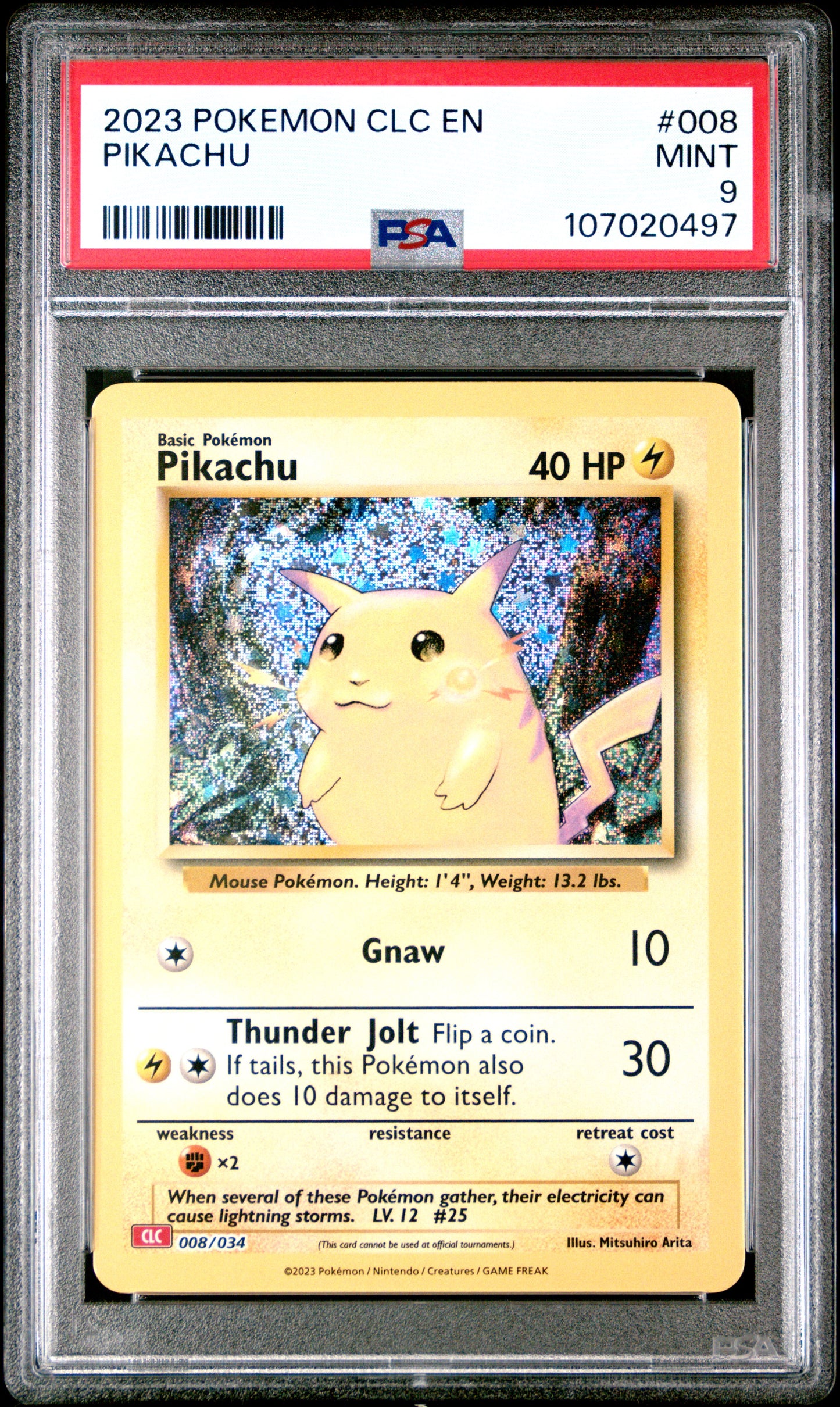 Pikachu 008/034 Trading Card Game Classic PSA 9 #107020497