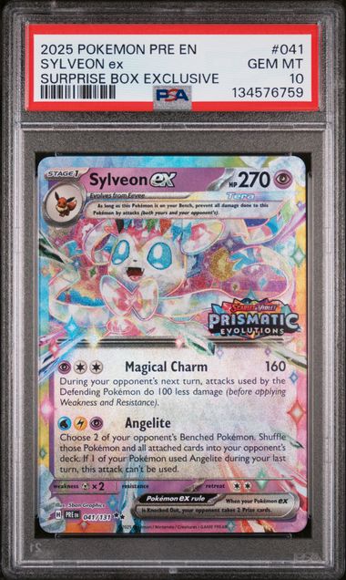 Sylveon ex 041/131 Prismatic Evolutions Stamp PSA 10