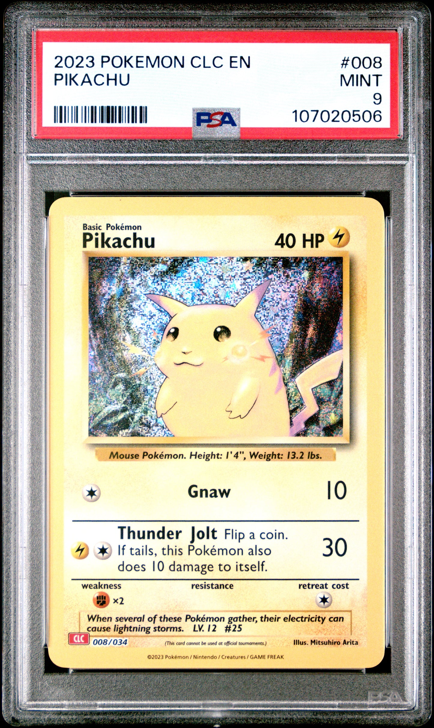 Pikachu 008/034 Trading Card Game Classic PSA 9 #107020506