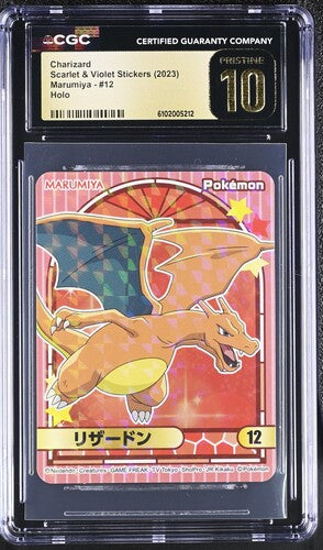 Charizard Marumiya #12 Scarlet & Violet Stickers 2023 CGC Pristine 10
