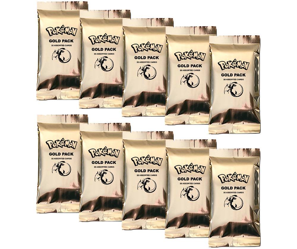 Pokmon Gold Pack Bundle of 10 Packs TCG Best Value Collectibles Pokmon Gold Pack Bundle of 10 Packs TCG Best Value Collectibles
