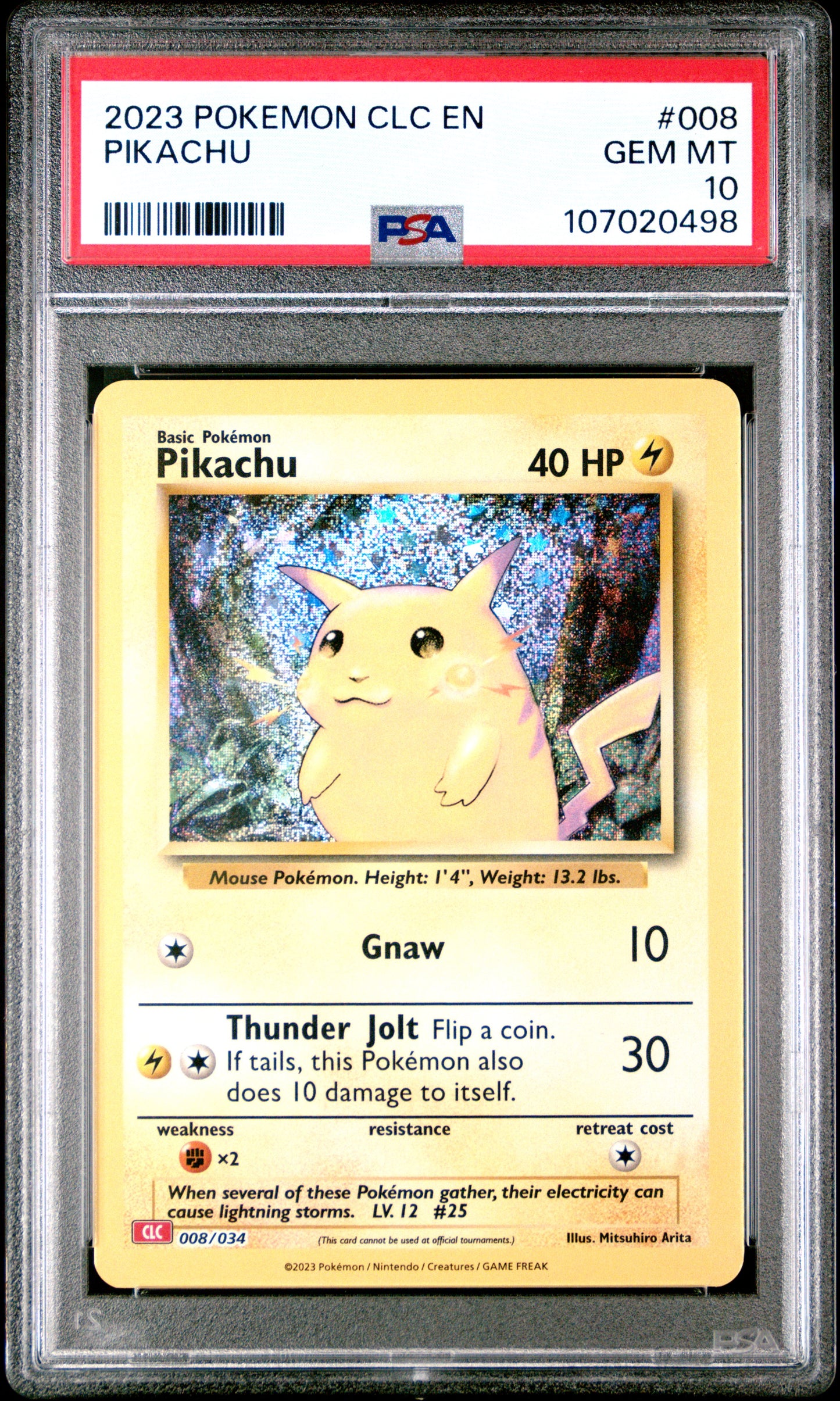 Pikachu 008/034 Trading Card Game Classic PSA 10 #107020498