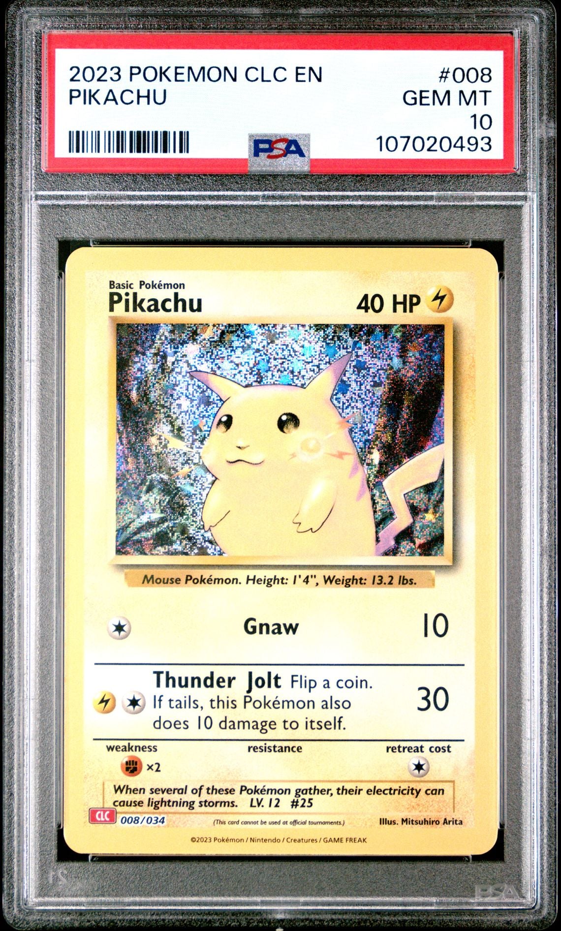 Pikachu 008/034 Trading Card Game Classic PSA 10 #107020493