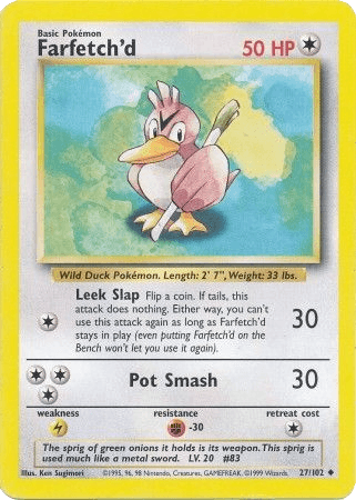Farfetch'd 27/102 Base Set Unlimited - TCG Best Value Collectibles