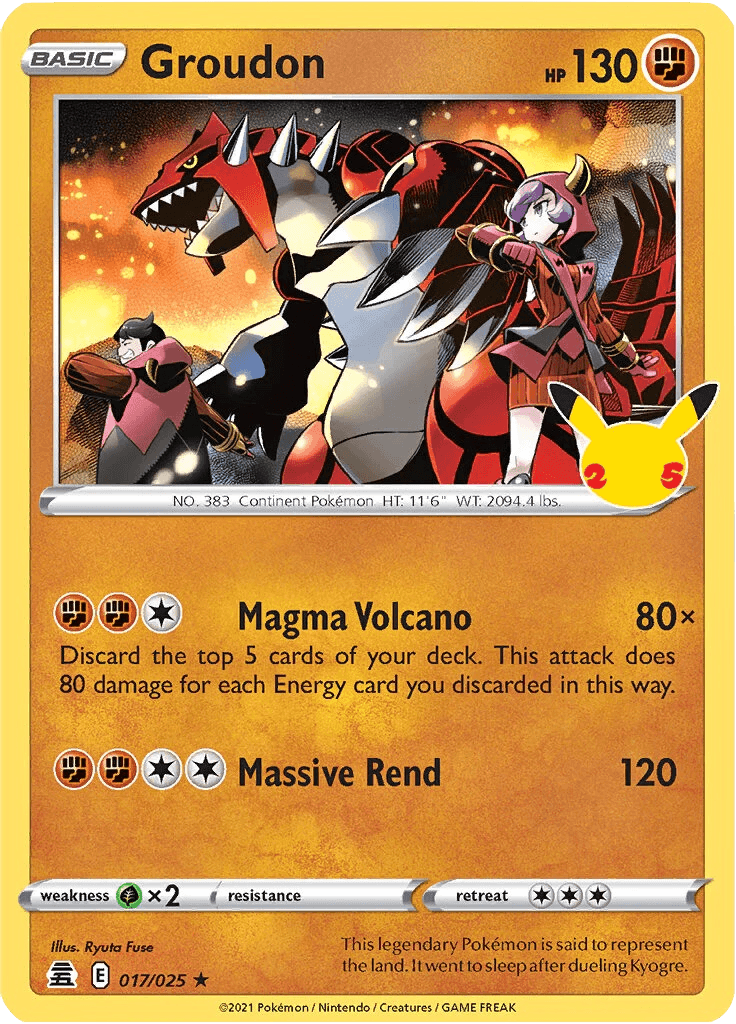 Groudon 017/025 Celebrations 25th Anniversary - TCG Best Value Collectibles