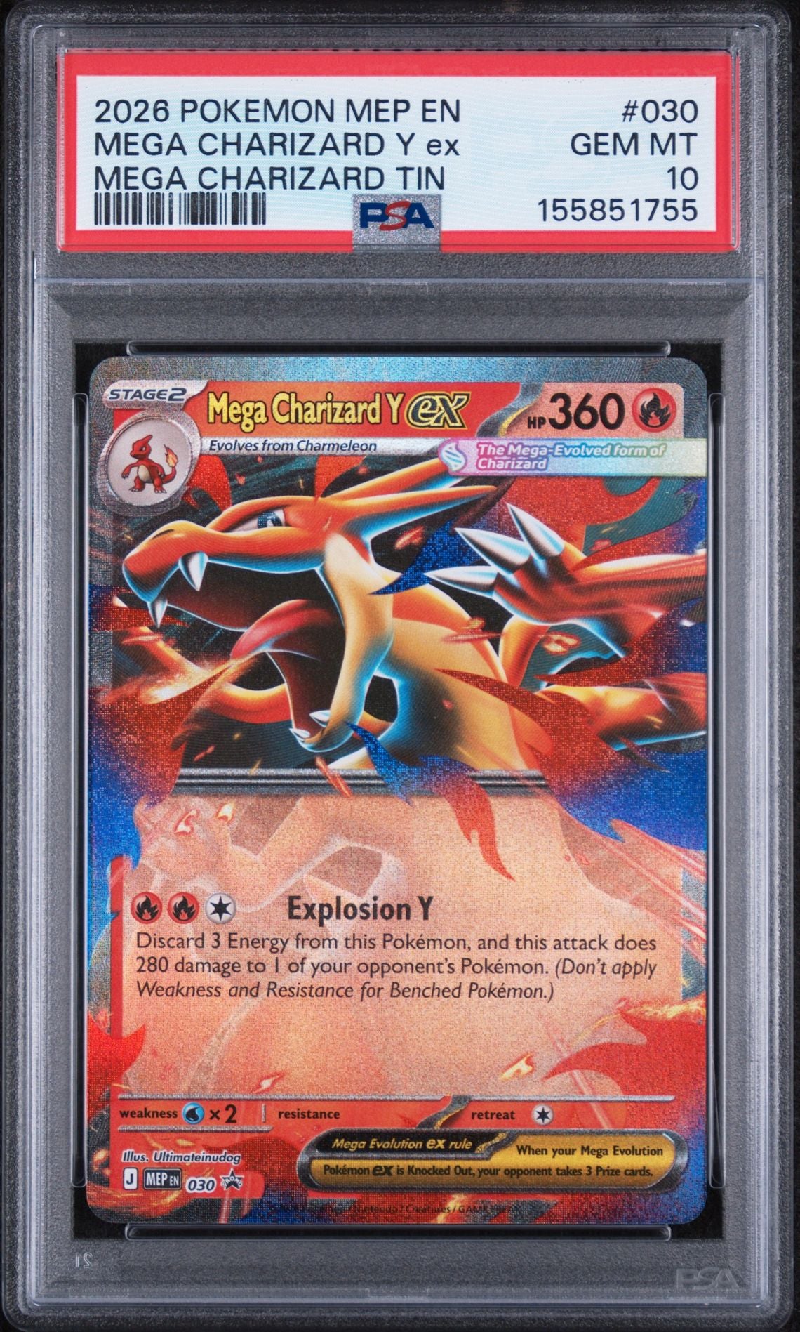 Mega Charizard Y ex 030 Black Star Promo PSA 10