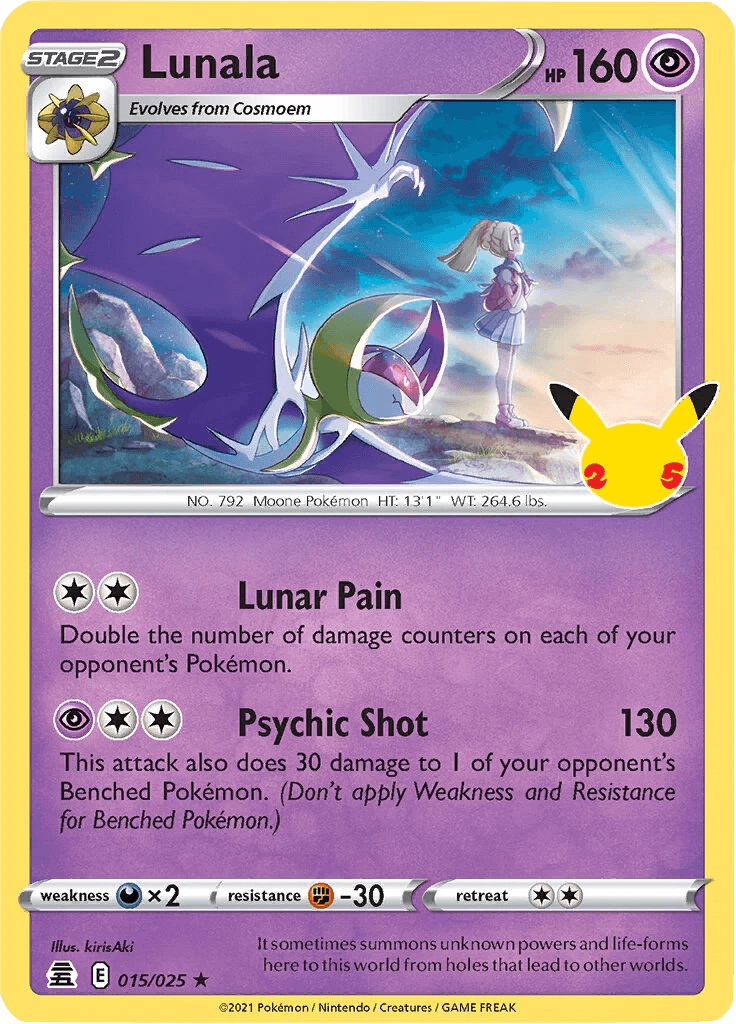 Lunala 015/025 Celebrations 25th Anniversary - TCG Best Value Collectibles