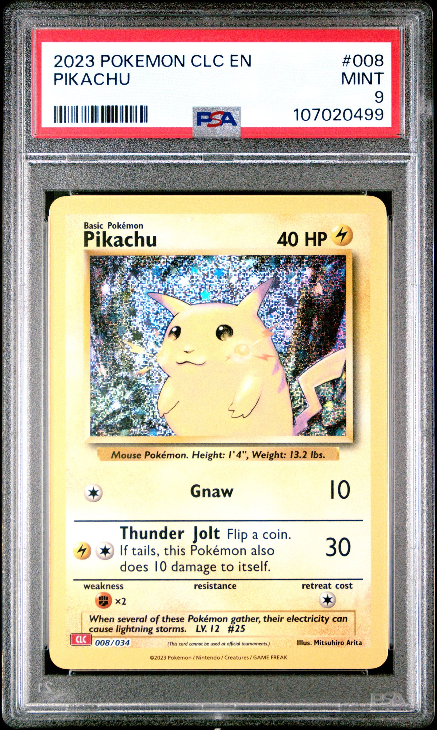 Pikachu 008/034 Trading Card Game Classic PSA 9 #107020499