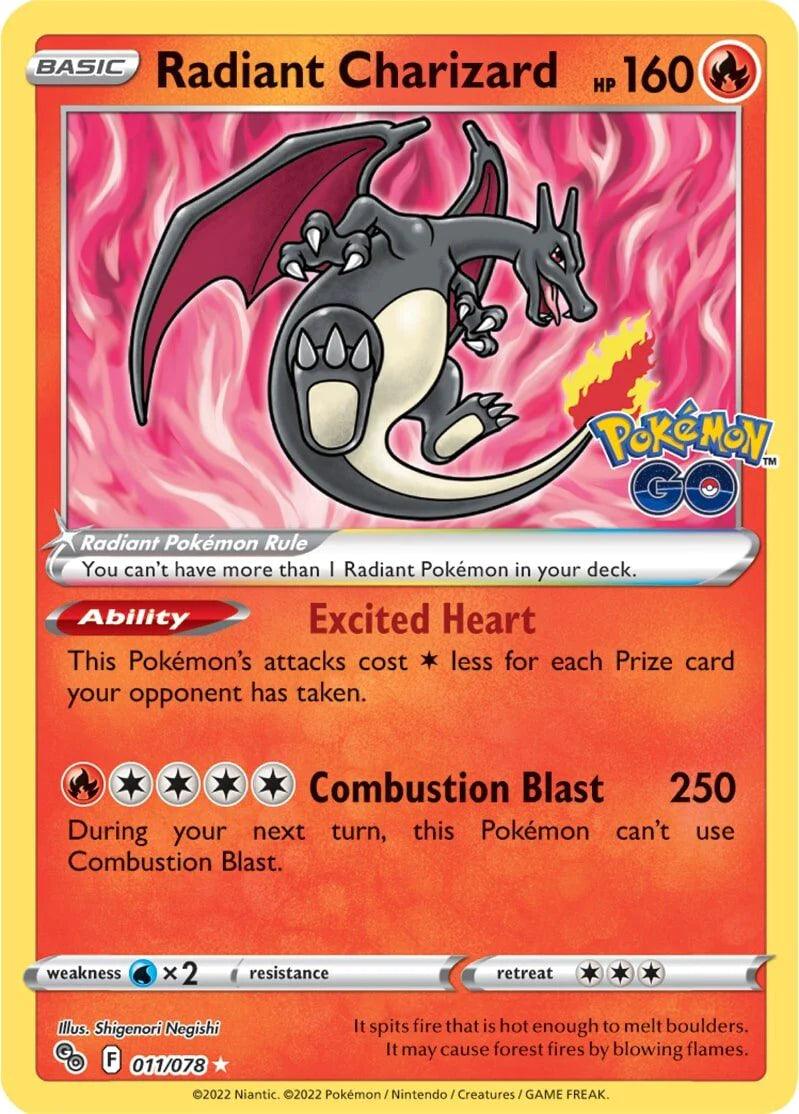 Radiant Charizard 011/078 Pokémon GO - TCG Best Value Collectibles