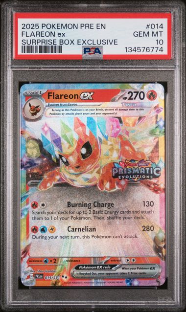 Flareon ex 014/131 Prismatic Evolutions Stamp PSA 10