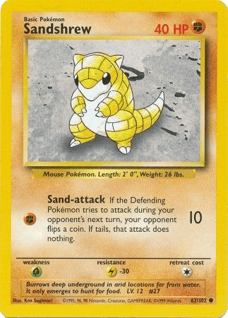 Sandshrew 62/102 Base Set Unlimited - TCG Best Value Collectibles