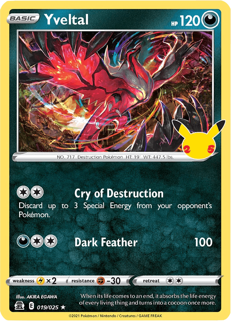 Yveltal 019/025 Celebrations 25th Anniversary - TCG Best Value Collectibles
