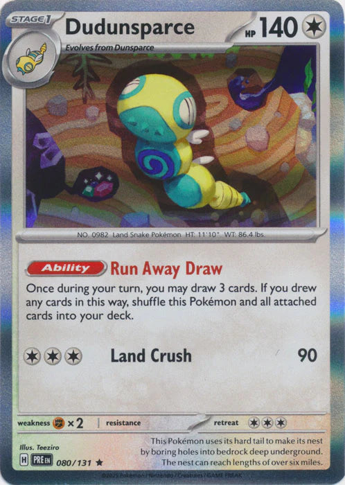 Dudunsparce 080//131 Scarlet & Violet: Prismatic Evolutions