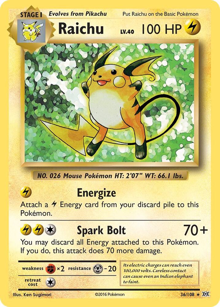 Raichu 36/108 XY Evolutions