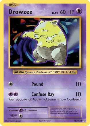 Drowzee 49/108 XY Evolutions