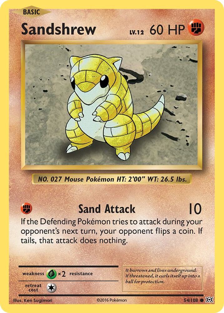 Sandshrew 54/108 XY Evolutions