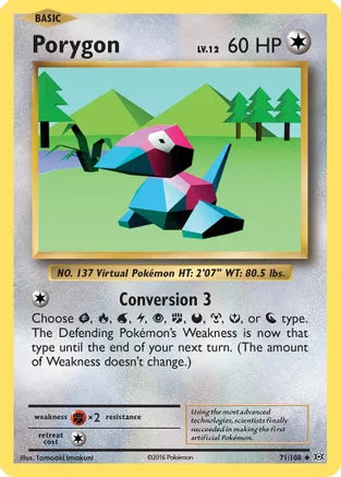 Porygon 71/108 XY Evolutions