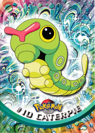 Caterpie #10 Topps TV Pokémon Animation Edition