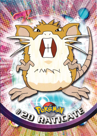 Raticate #20 Topps TV Pokémon Animation Edition