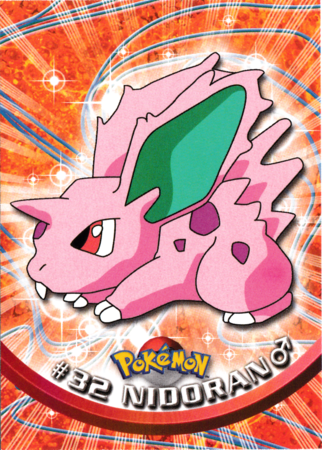 Nidoran #32 Topps TV Pokémon Animation Edition