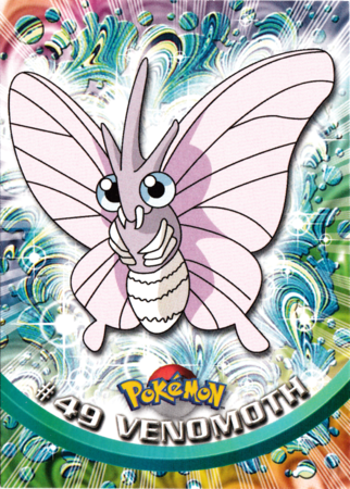 Venomoth #49 Topps TV Pokémon Animation Edition