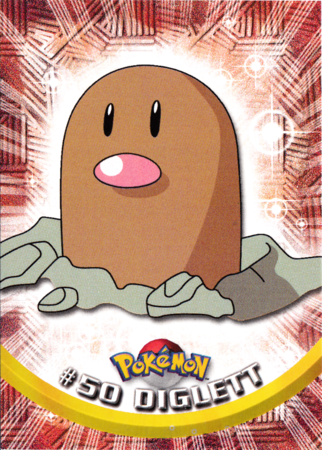 Diglett #50 Topps TV Pokémon Animation Edition