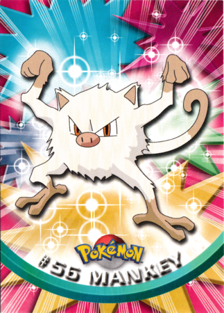 Mankey #56 Topps TV Pokémon Animation Edition