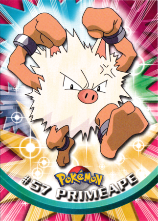 Primeape #57 Topps TV Pokémon Animation Edition