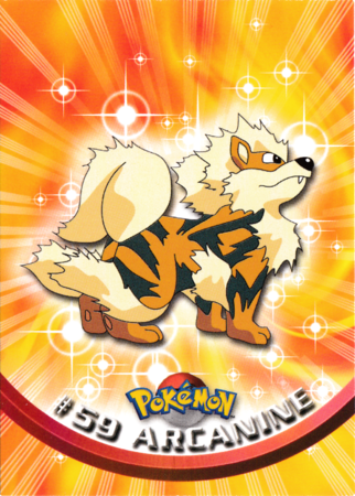 Arcanine #59 Topps TV Pokémon Animation Edition