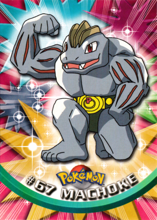 Machoke #67 Topps TV Pokémon Animation Edition