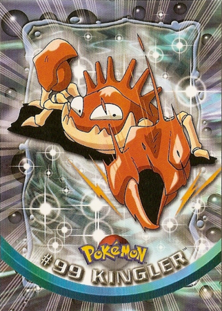 Kingler #99 Topps TV Pokémon Animation Edition