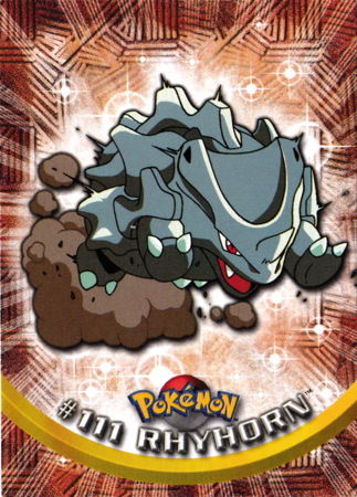 Rhyhorn #111 Topps TV Pokémon Animation Edition